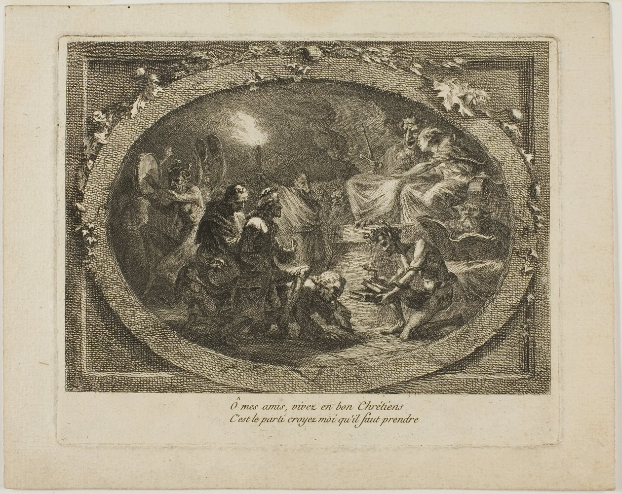 Voltaire egy sátáni mulatságon alkotó: Unknown artist