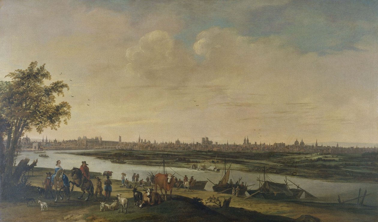 Vue générale de Paris, prise du bas de la colline de Chaillot, 1650 körül, 1645 és 1655 között (olaj, vászon) alkotó: Unknown artist