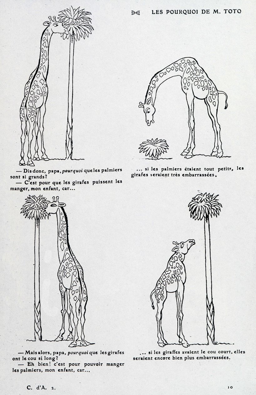 Miért Mr. Toto: Miért olyan nagy a pálmafa, és miért olyan hosszú a zsiráf nyaka? (Vígjáték Darwin elméletéből) alkotó: Unknown artist