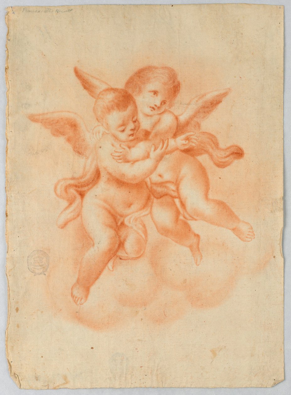 Szárnyas Putti a felhőkben alkotó: Unknown artist