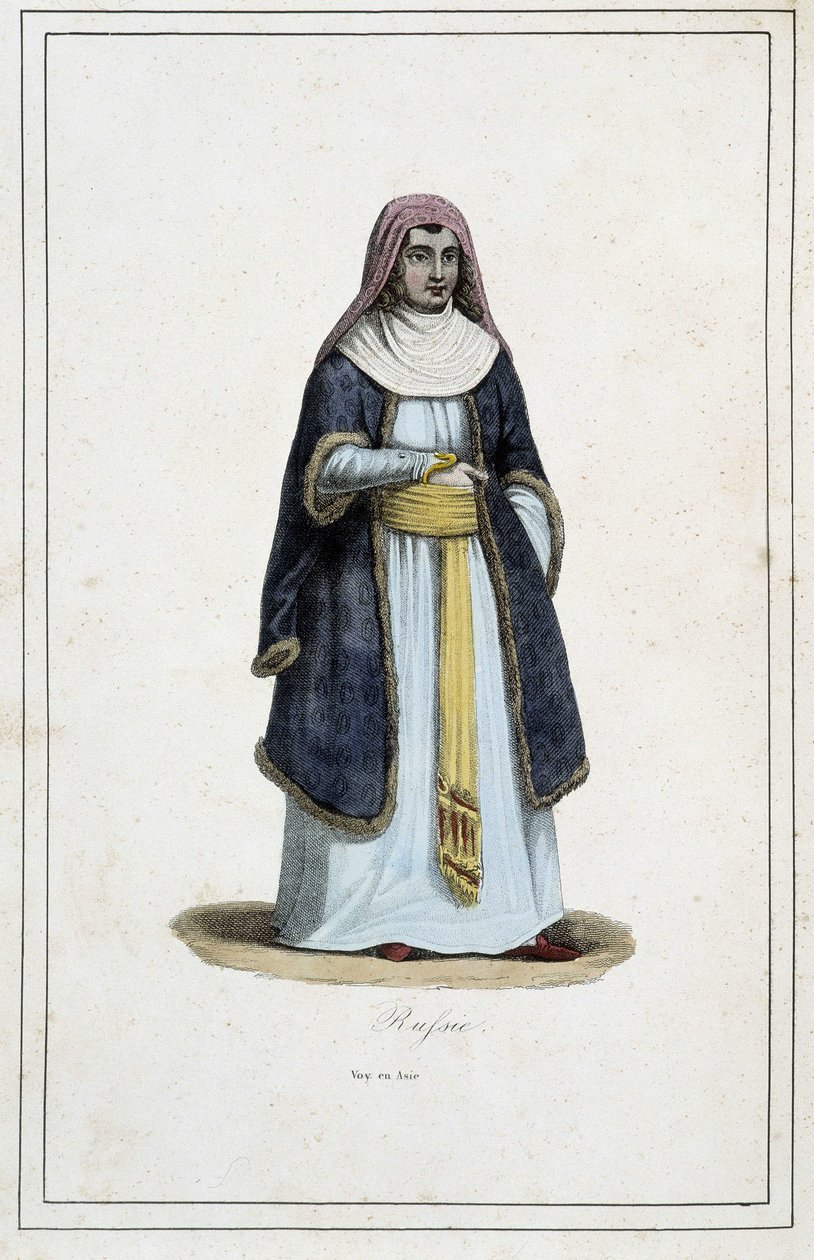 Az orosz nő – Paul Jonhanneaud atya „A föld különböző népei” című művében, Librairie des Bons livres alkotó: Unknown artist