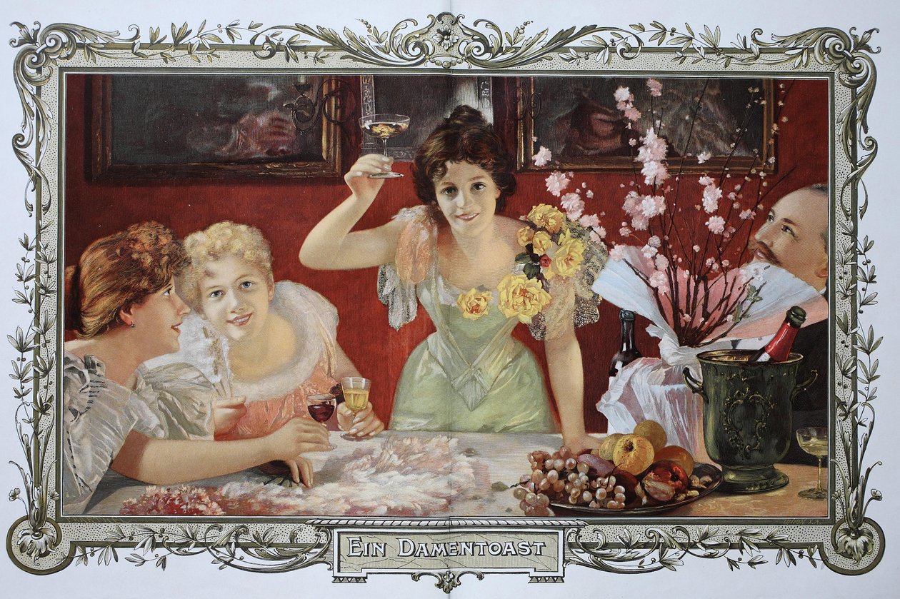 Nők együtt koktéloznak egy partin alkotó: Unknown artist