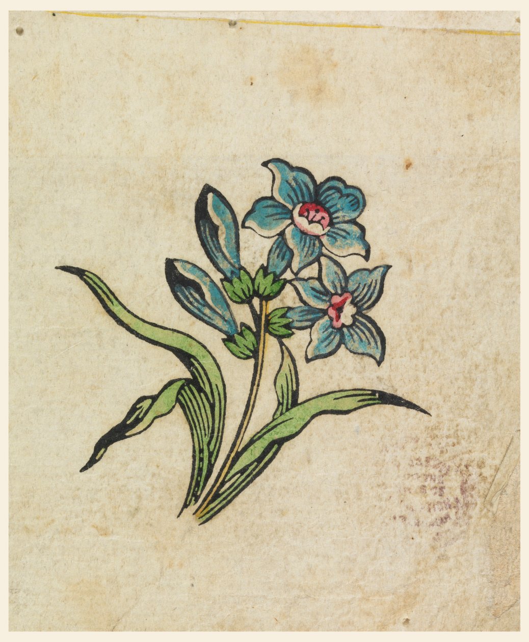 Woodblock próbapróba nyomtatott textíliához alkotó: Unknown artist