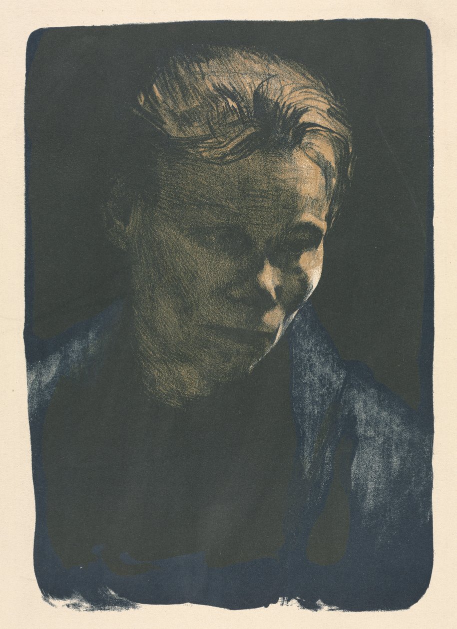 Dolgozó nő kék kendővel alkotó: Unknown artist