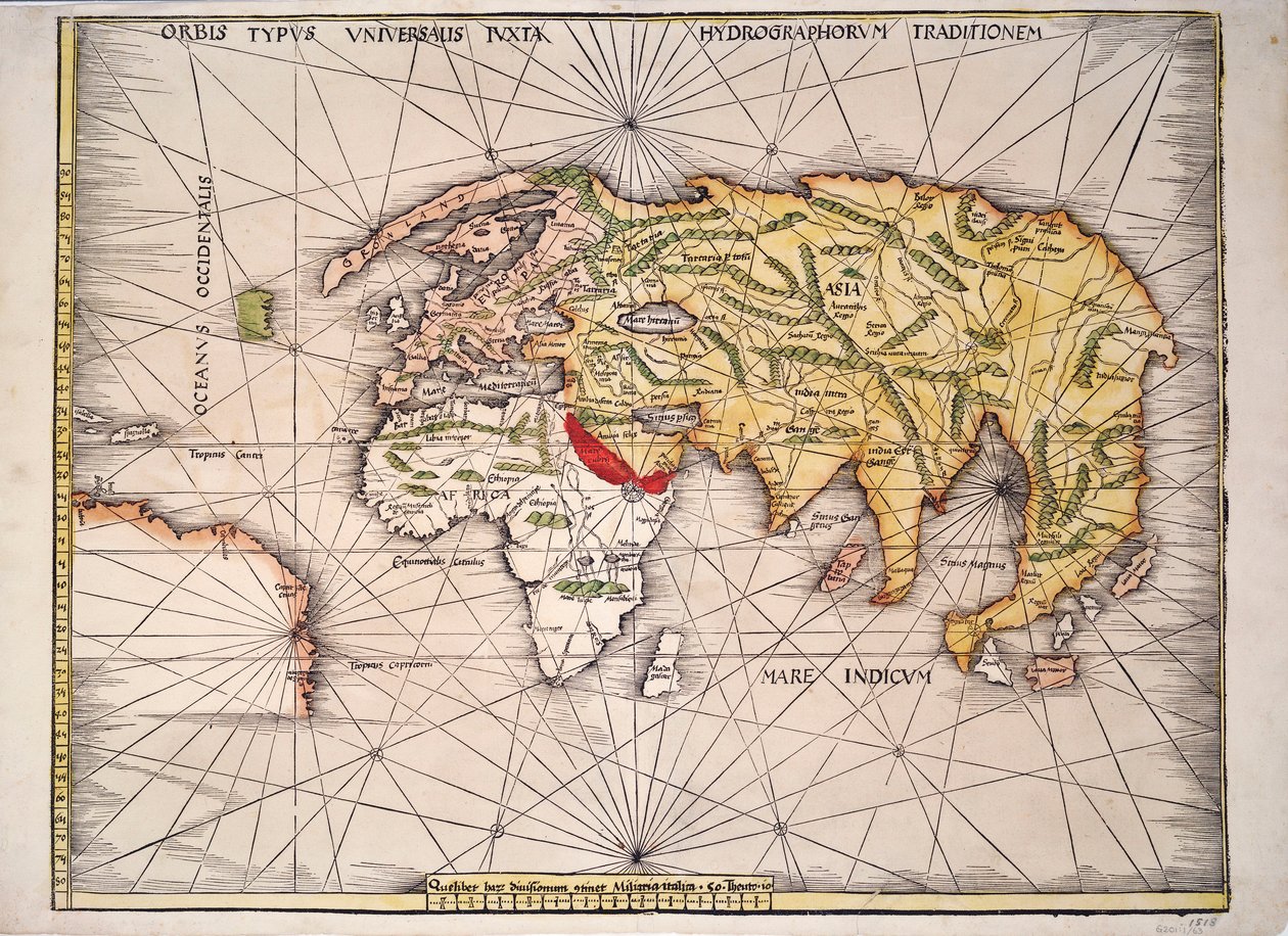 Világtérkép Ptolemaiosz után alkotó: Unknown artist