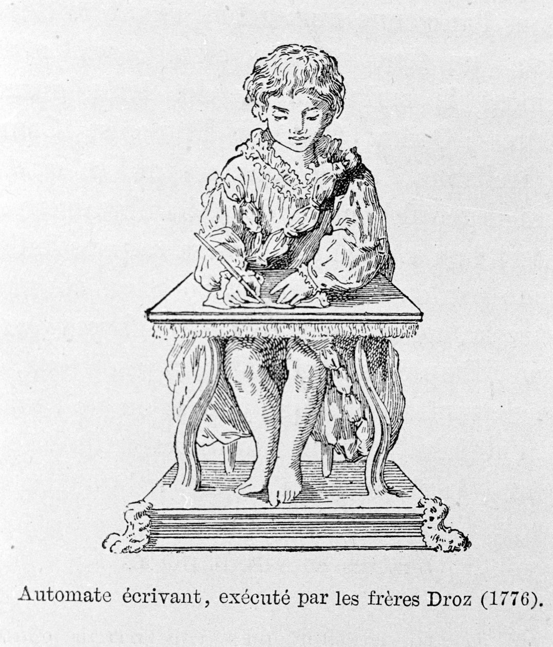 Íróautomata, a Droz fivérek vetítették le 1776-ban. alkotó: Unknown artist