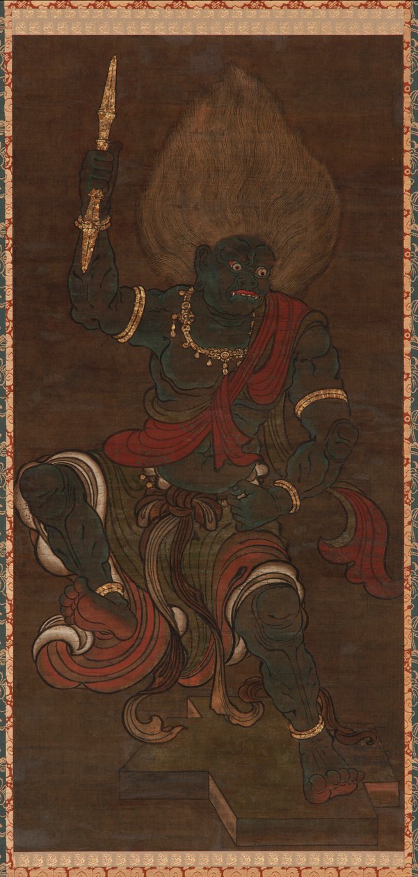 Vajrapani jaksa formája (kék étel) alkotó: Unknown artist