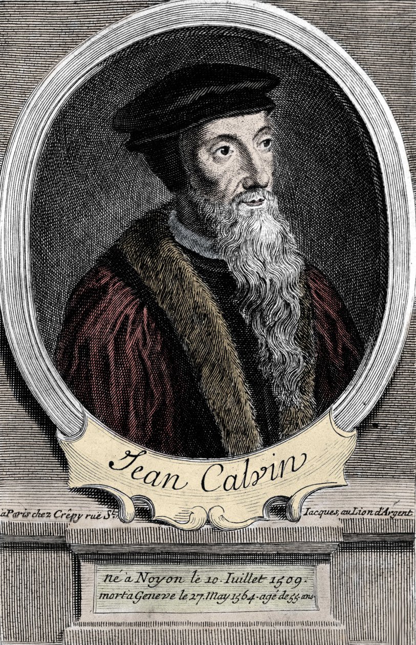 Jean Calvin (1509-1564) francia vallási reformátor és író portréja. alkotó: Unknown artist