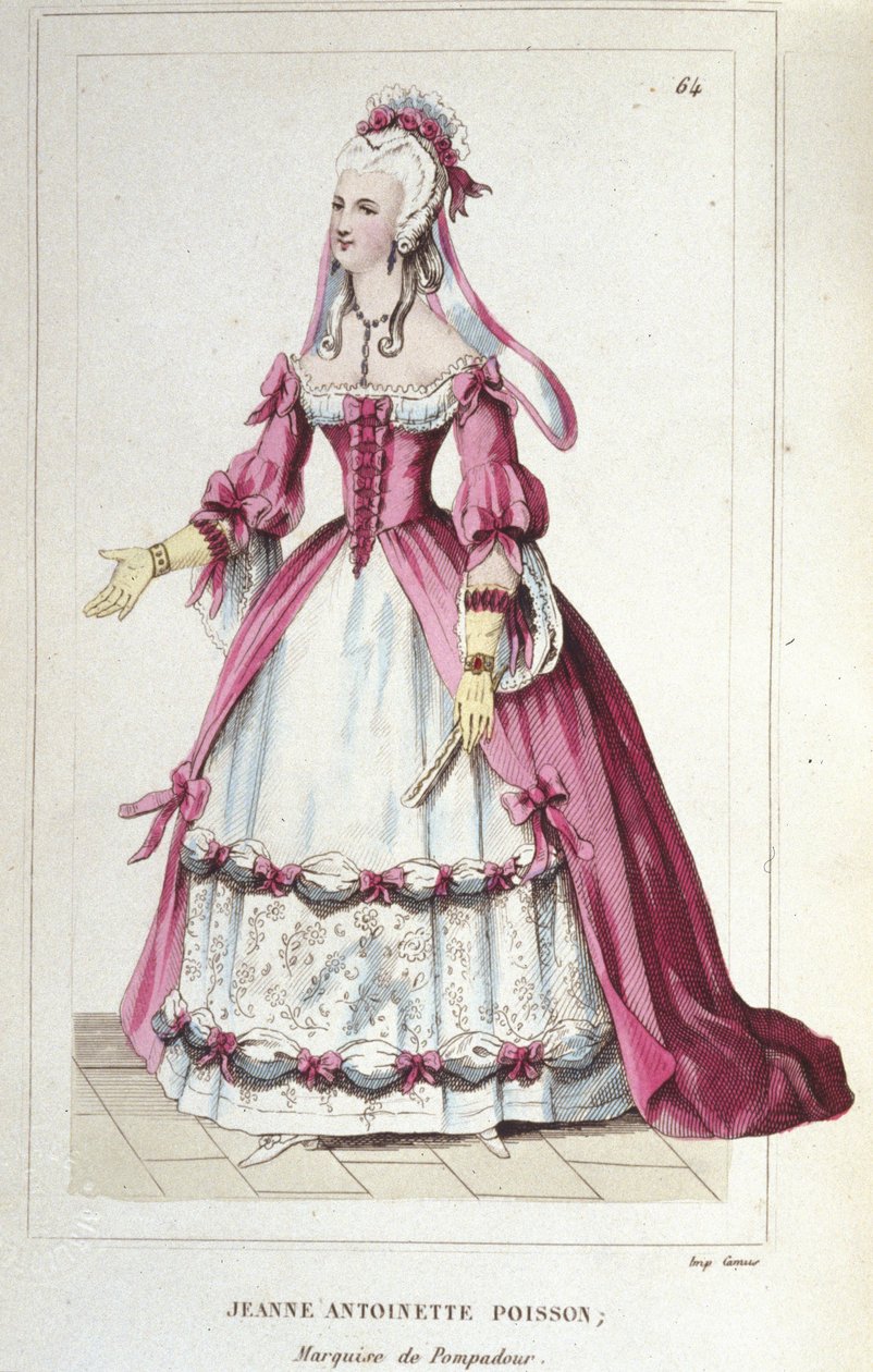 Jeanne-Antoinette Poisson, Pompadour márkiné (Madame de Pompadour néven ismert) portréja alkotó: Unknown artist