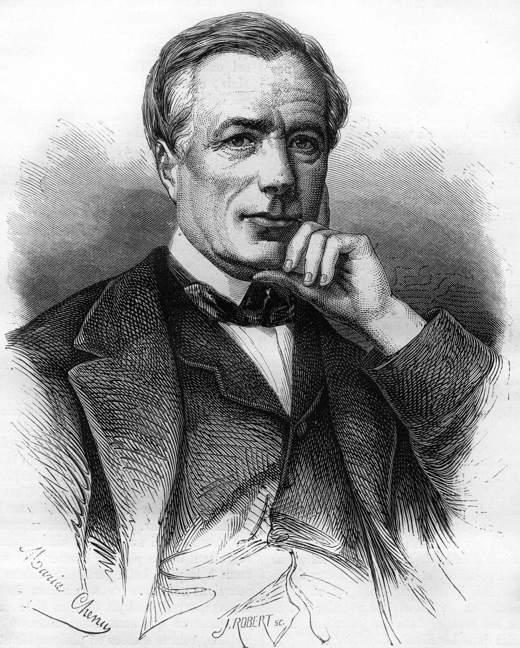 Xavier Marmier (1809-1892) francia író portréja. alkotó: Unknown artist