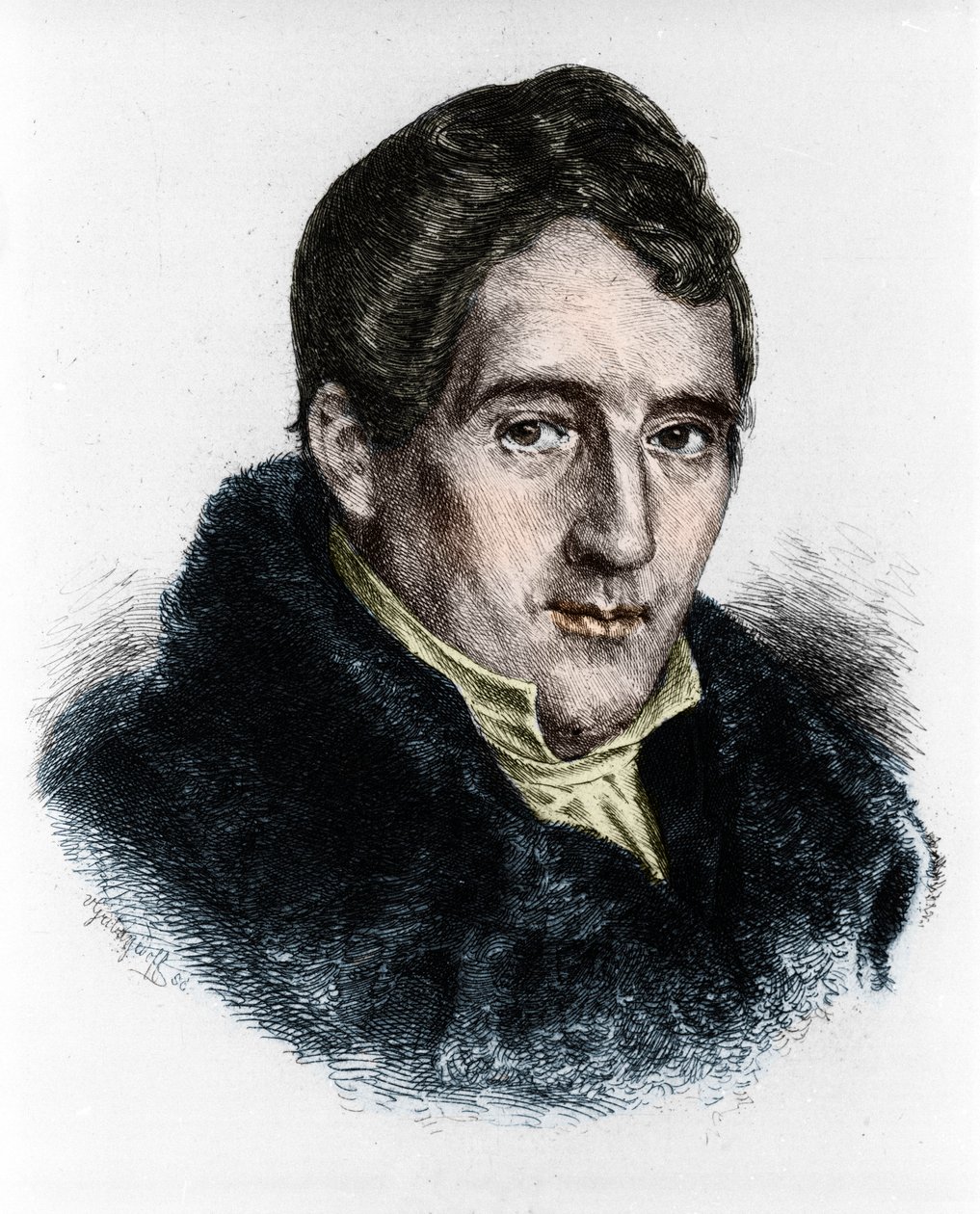 Louis Spohr (1784-1859) német zeneszerző portréja. alkotó: Unknown artist