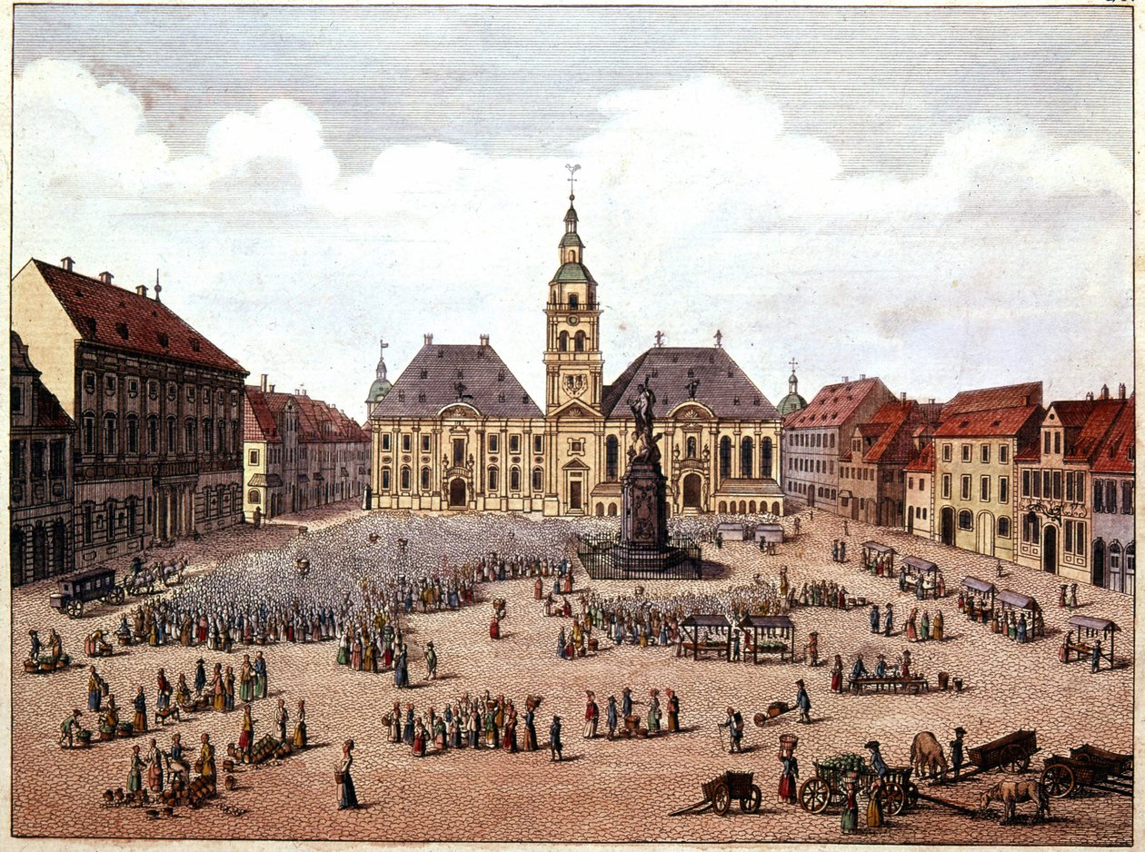 Mannheim (Németország) városának köztere. alkotó: Unknown artist