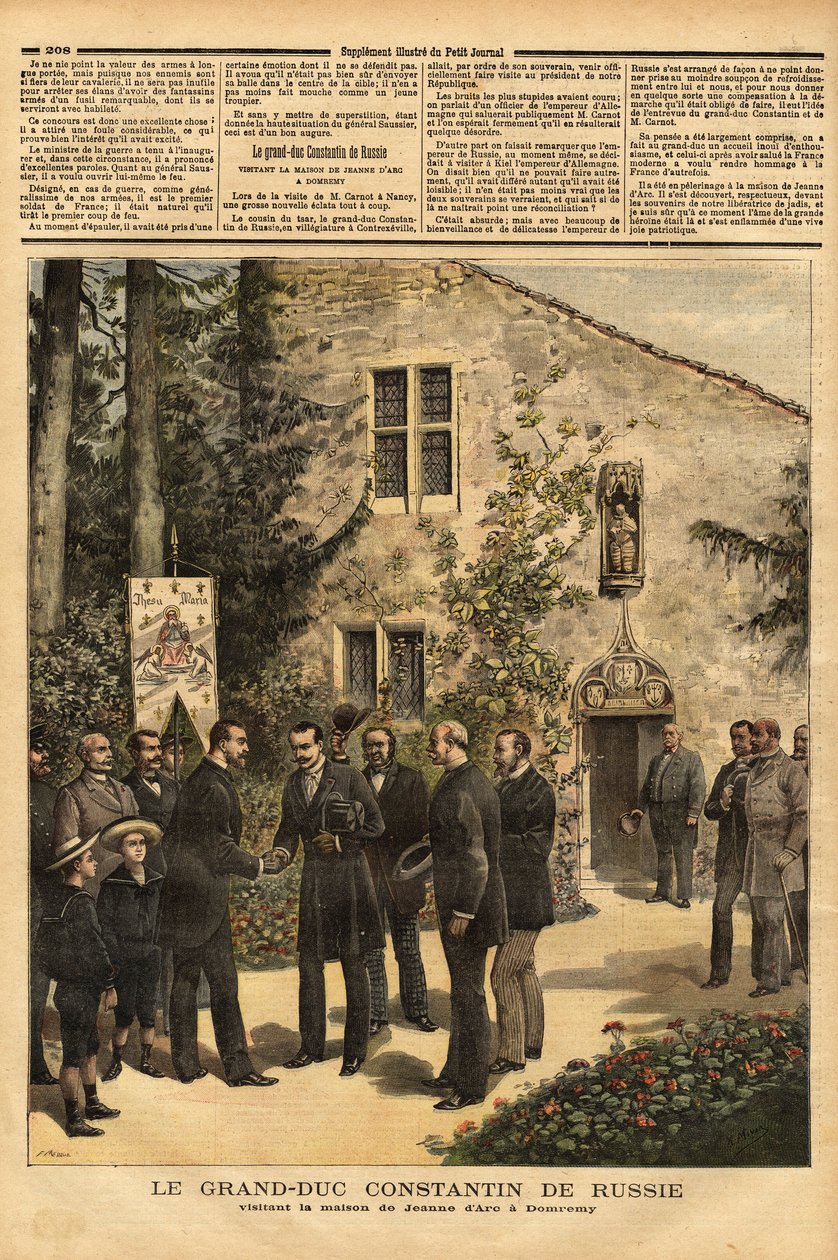 Konstantin Nikolajevics Romanov (1827-1892) orosz nagyherceg és III. Sándor cár (1845-1894) unokatestvére látogatása Jeanne d