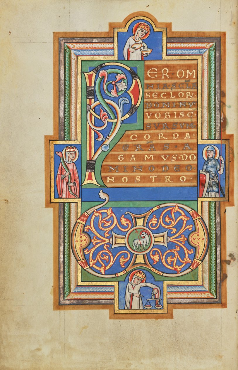 Díszített szöveges oldal VD monogrammal alkotó: Unknown artist/maker