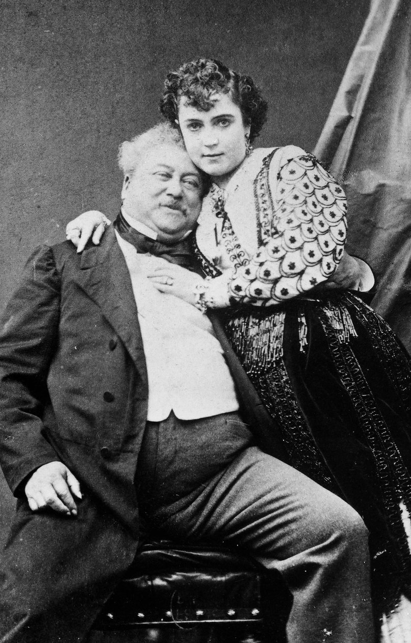 Alexandre Dumas és Adda Mellen alkotó: Unknown photographer