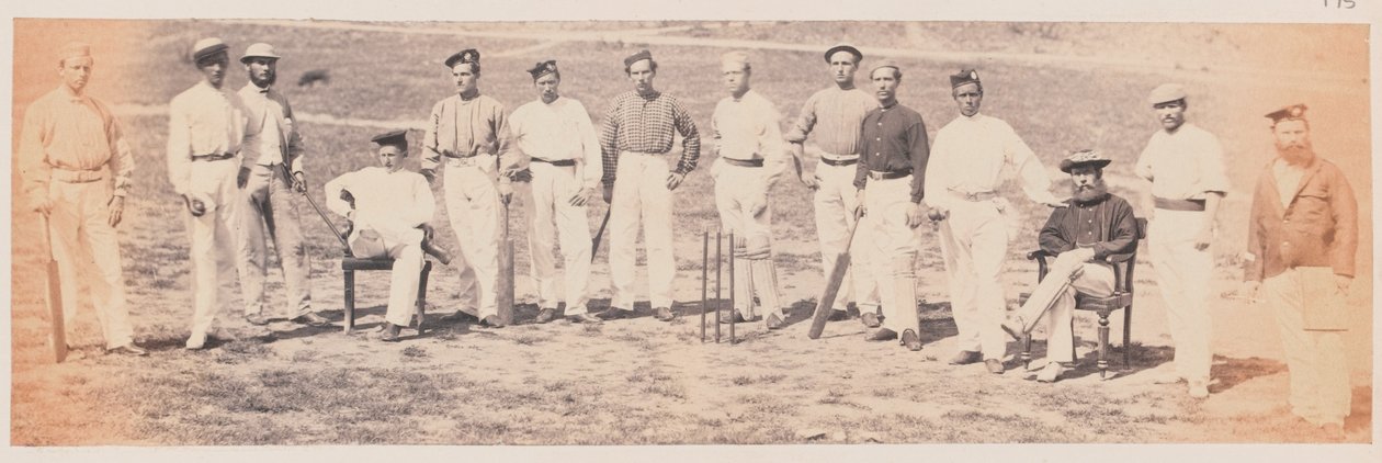 Egy hadsereg krikettcsapata, 1870 körül alkotó: Unknown photographer