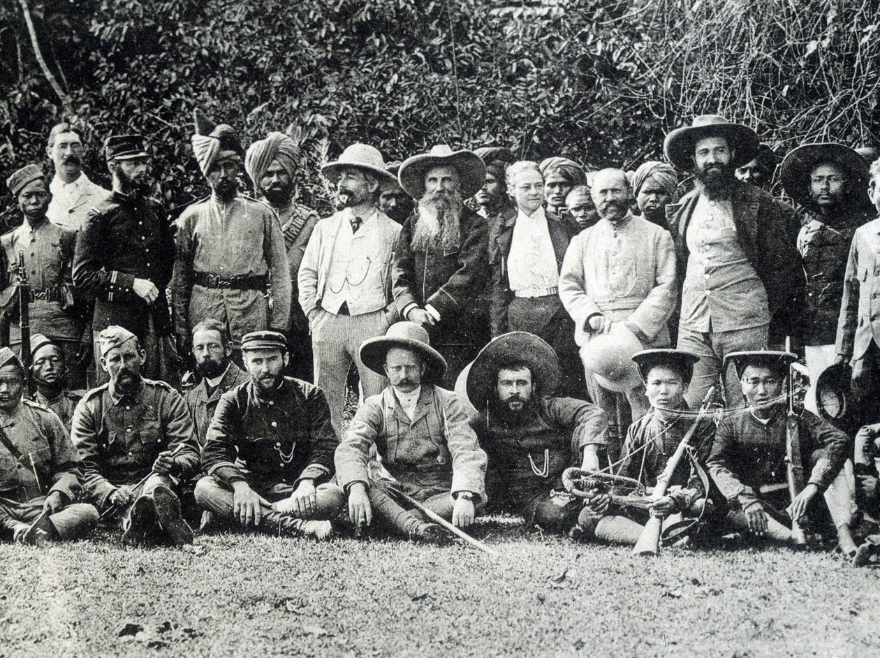 Auguste Pavie (1847-1925), breton felfedező és a Felső-Mekong francia-angol küldetése 1895-ben. alkotó: Unknown photographer