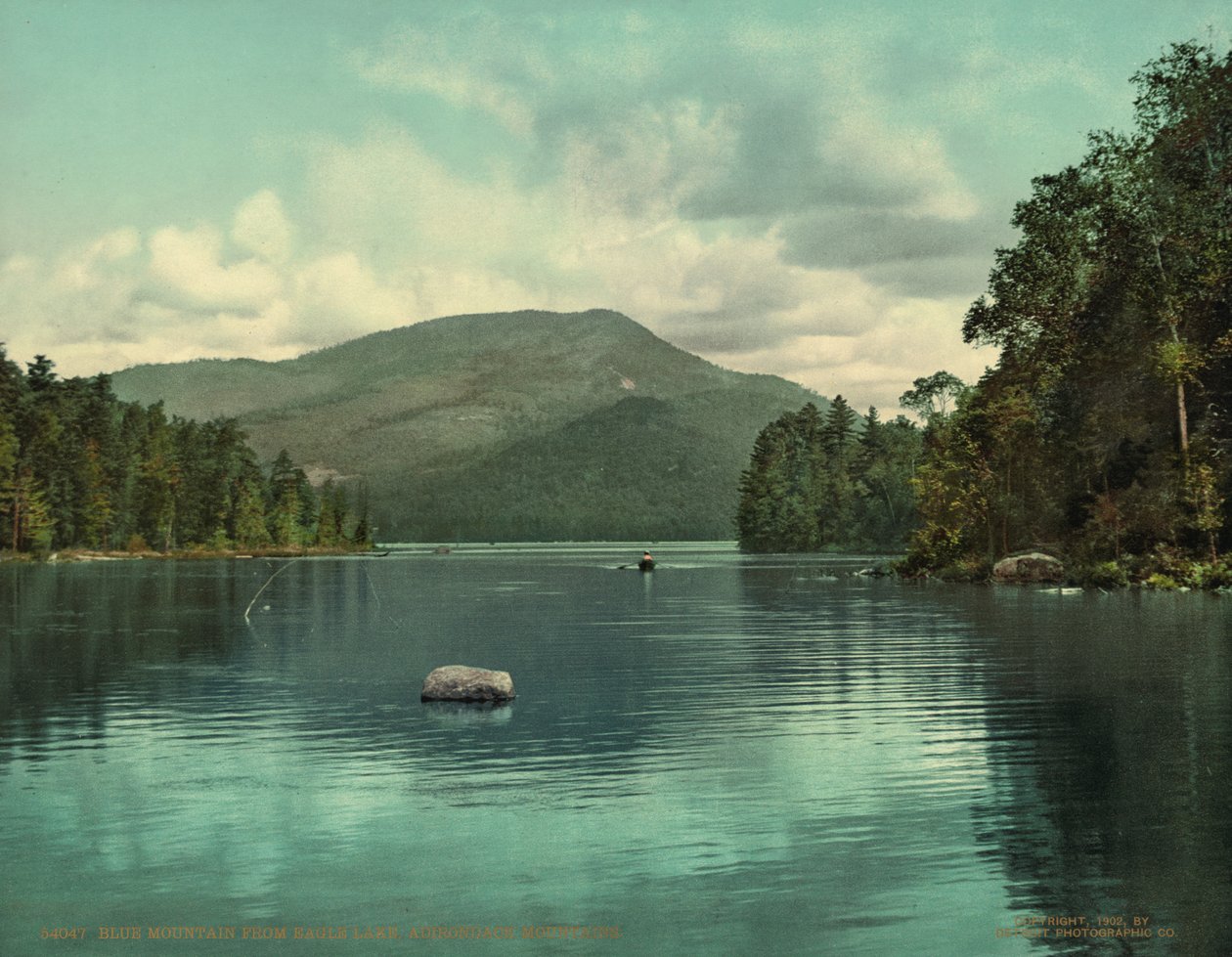 Blue Mountain az Eagle Lake felől, Adirondack-hegység, 1902 körül alkotó: Unknown photographer