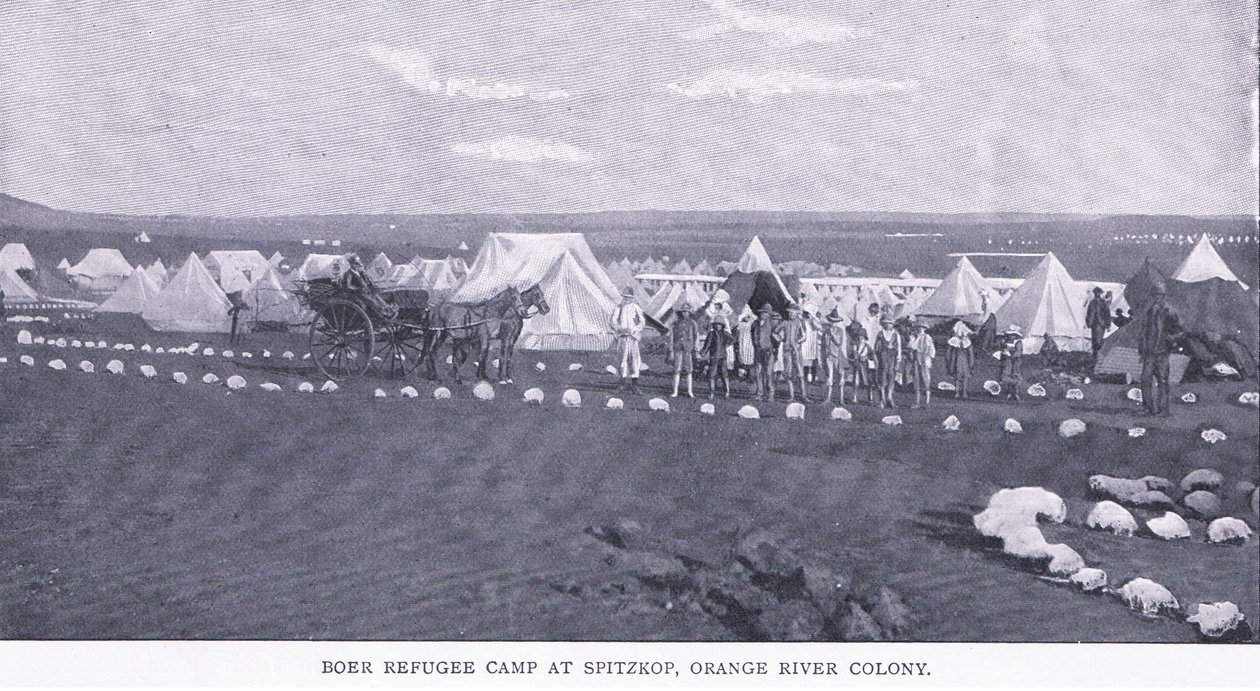 Búr menekülttábor Spitzkopban, az Orange River kolóniában, az After Pretoria: The Guerilla War című filmből, amelyet a Harmsworth Bros Limited adott ki alkotó: Unknown photographer