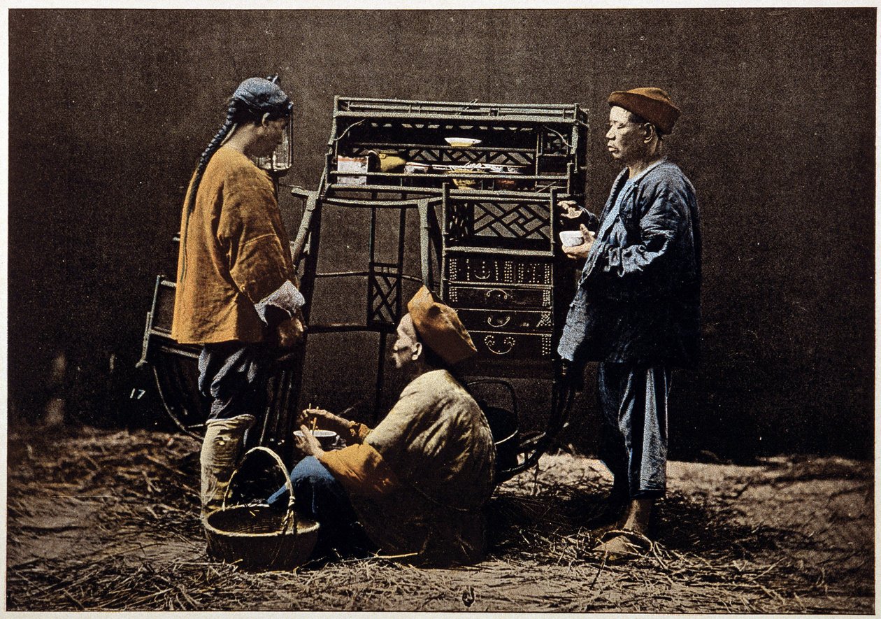 A 19. század végén utazó kínai étterem. alkotó: Unknown photographer