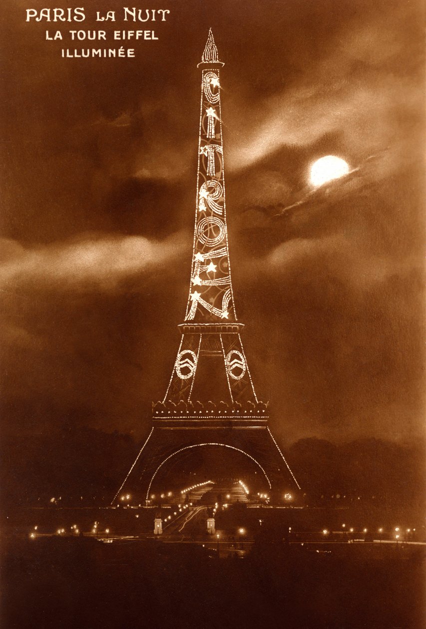 "Citroen", Eiffel-torony, Modern és Díszítőművészetek Nemzetközi Kiállítása, 1925. július 4. (fénykép) alkotó: Unknown photographer