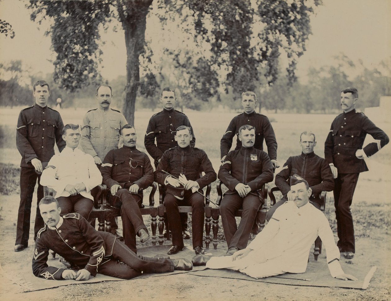tizedesek a ?C? század, 1. zászlóalj A bedfordshire-i ezred, 1890 körül alkotó: Unknown