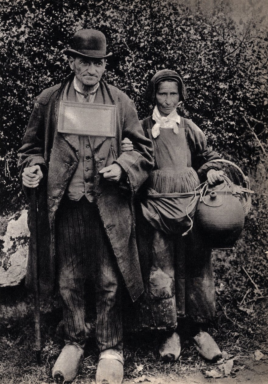 Pár breton koldus. Fényképészet, 19. század vége, Párizs. Coll. Selva. alkotó: Unknown photographer