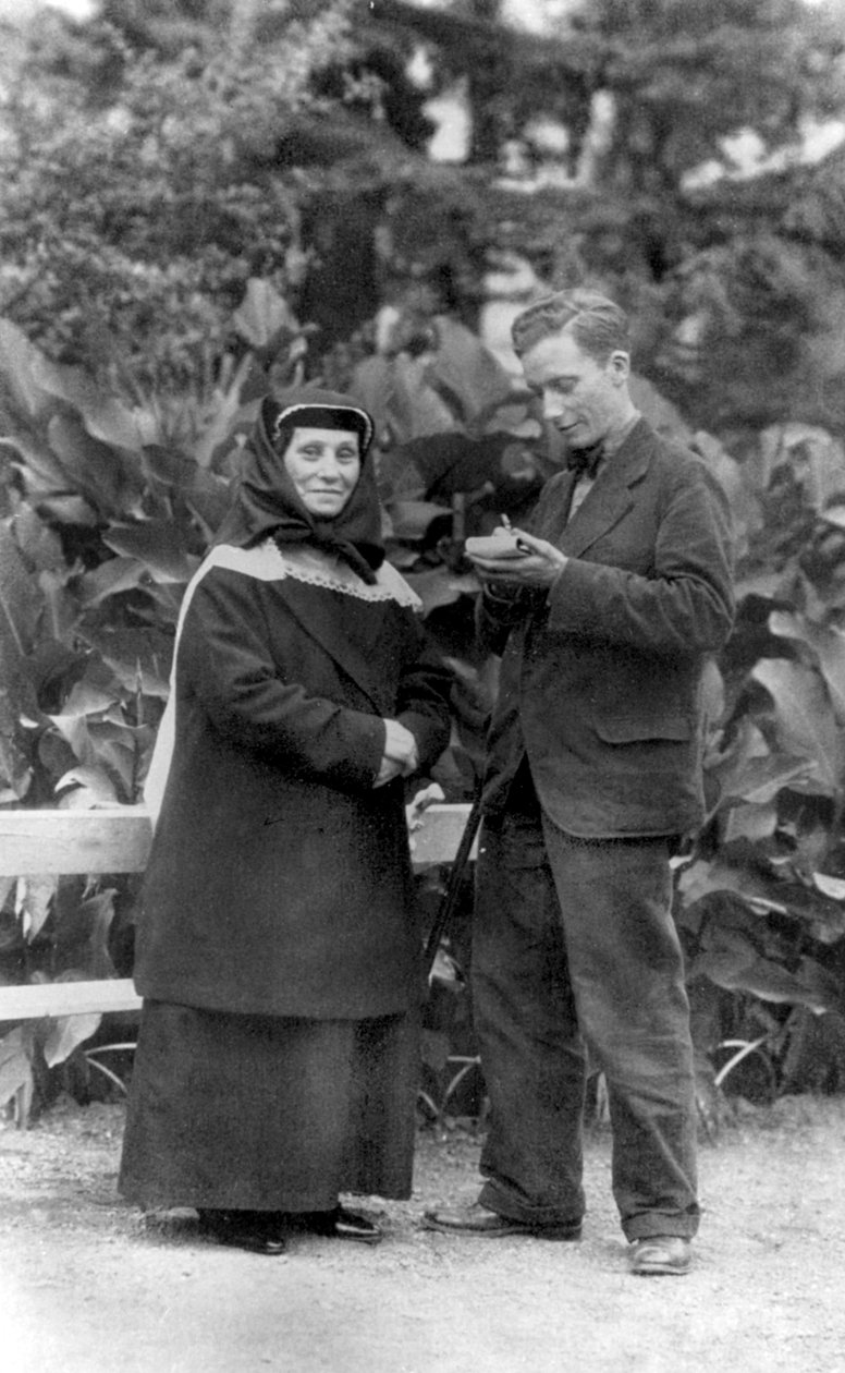 Jekatyerina Gavrilovna Gweladze - Sztálin édesanyja, interjút adott Knickerboker amerikai újságírónak. alkotó: Unknown photographer