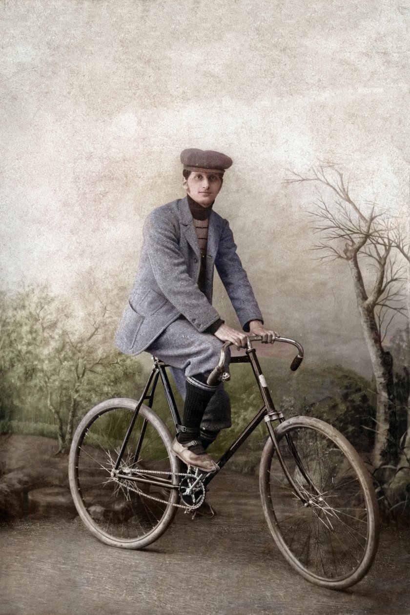 Fernand Ochse kerékpáron, Franciaország, 1920 körül (fotó) alkotó: Unknown photographer