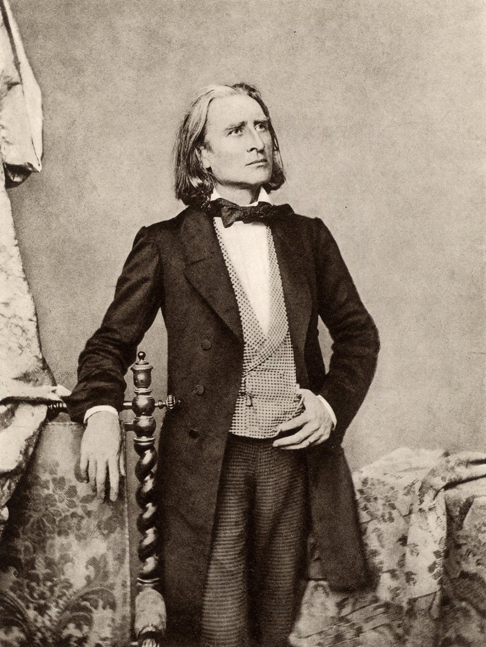 Liszt Ferenc (Ferencz) (1811-1886) magyar zongoraművész és zeneszerző (fekete-fehér fotó) alkotó: Unknown photographer