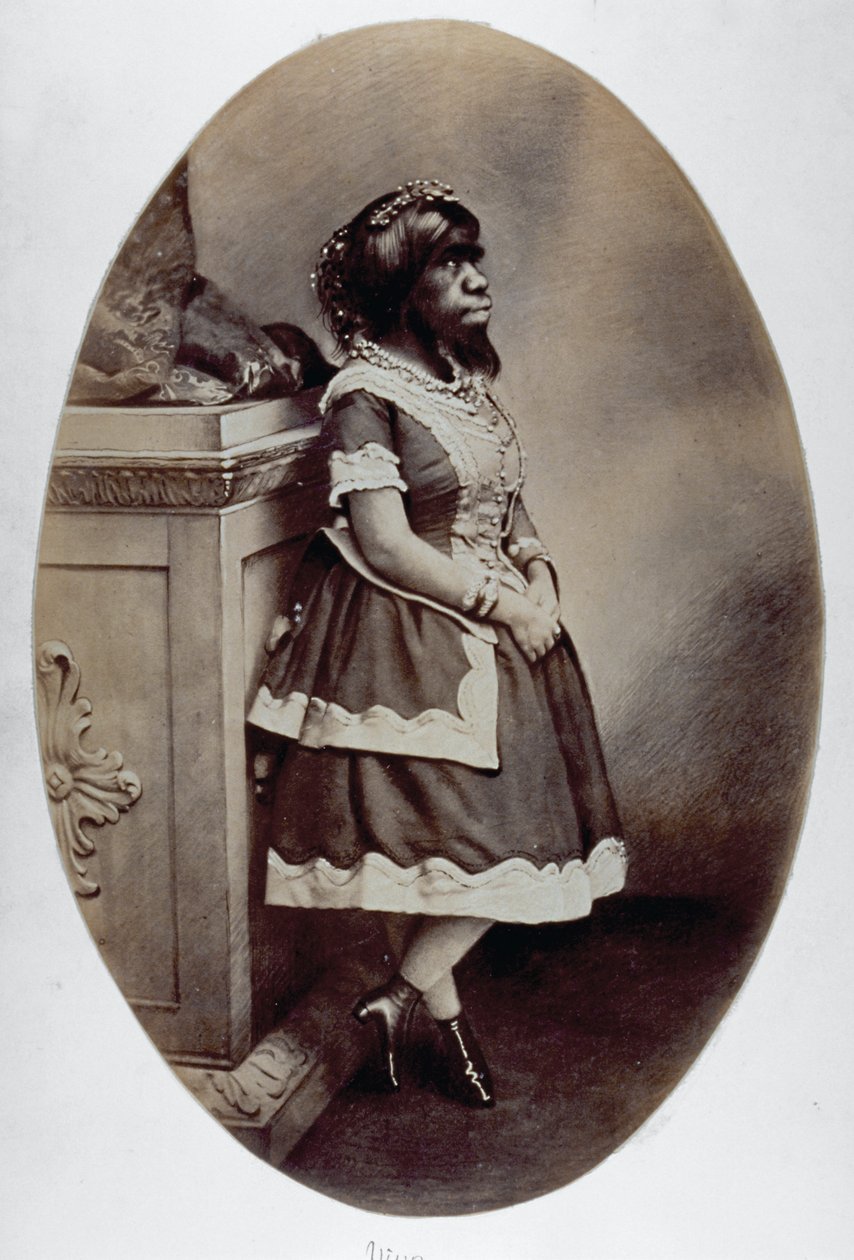 Az emberi jelenség egész alakos portréja Giulia Pastrana alkotó: Unknown photographer