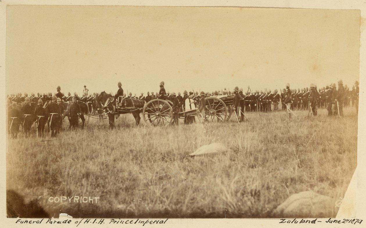 „HIH Prince Imperial temetési felvonulása, Zululand”, 1879. június 2. (f/w fotó) alkotó: Unknown photographer