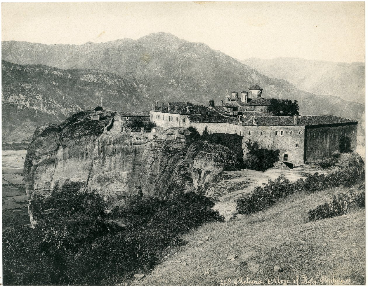 Choli Szent István kolostor (Agios Stefanos), Meteora, Trikala, görög, Mrs. 1890 alkotó: Unknown photographer