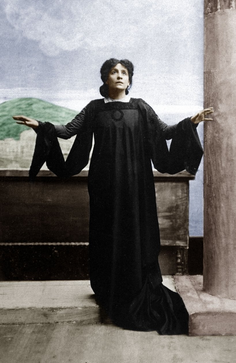 Eleonora Duse olasz operaénekesnő (1858-1924) az 1890-es évek körül. alkotó: Unknown photographer