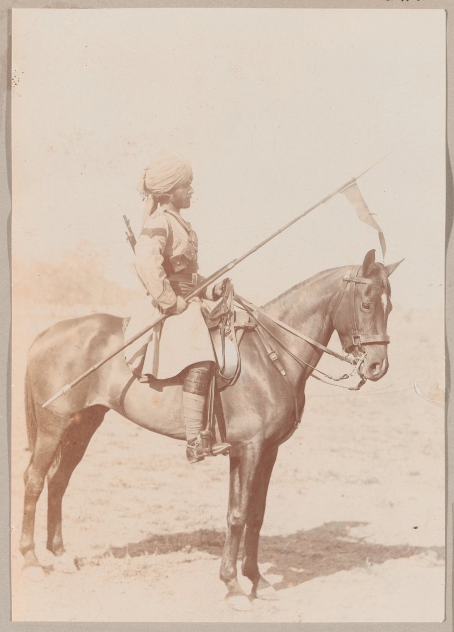 Lance Daffadar Sultan Khan, indiai lovasság, fúrórend, Delhi alkotó: Unknown photographer