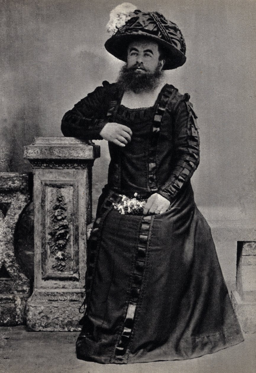 Les Monsters, la femme a beard. Fényképészet, 19. század vége, Párizs. Coll. Selva. alkotó: Unknown photographer