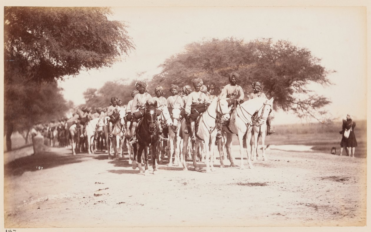 Nabha bennszülött lovassági kontingens a Delhi gyakorlati táborban alkotó: Unknown photographer