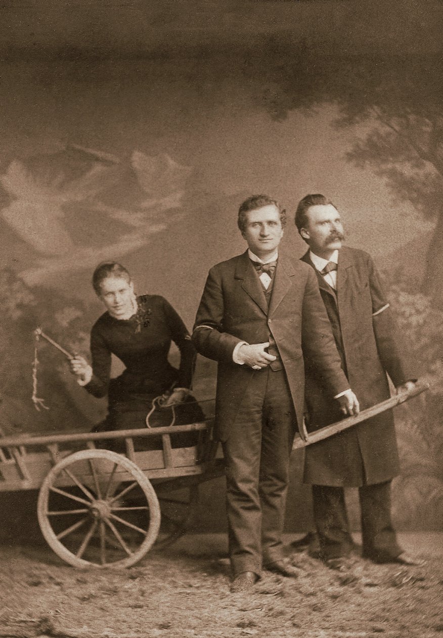 Paul Ree (1849-1901) angol filozófus - Lou Andreas-Salome (1861-1937) (Andreas Salome) orosz pszichoanalitikus - Friedrich Nietzsche (1844-1900) német filozófus - 1882. május (Luzern, Atelier Jules Bonnet) alkotó: Unknown photographer