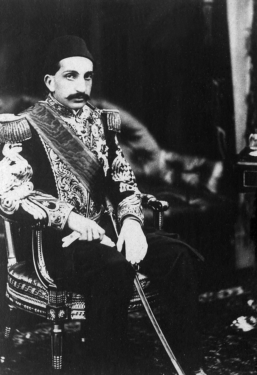II. Abdulhamid (Abd ul Hamid, Abd-ul-Hamid, Abdulhemit, Abdul Hamid, Abd al-Hamid, Abd al-Hamid, Abd al-Hamid) (1842-1918), az Oszmán Birodalom szultánjának portréja. alkotó: Unknown photographer