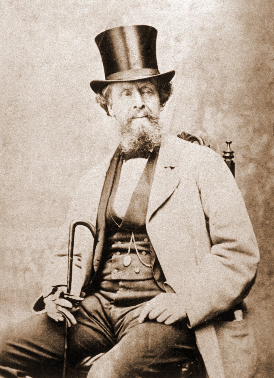 Charles Dickens (1812-1870) angol író portréja 1855 körül. alkotó: Unknown photographer