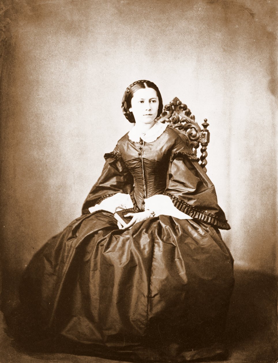 Clara Schumann (1819 - 1896), Robert Schumann feleségének portréja. alkotó: Unknown photographer