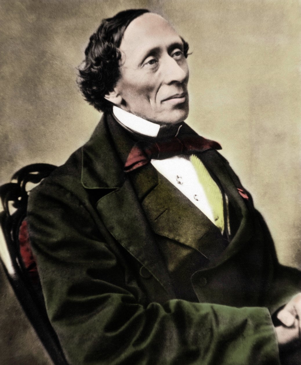Hans Christian Andersen (1805-1875) dán író és költő portréja. Fénykép az 1860-as évekről. alkotó: Unknown photographer