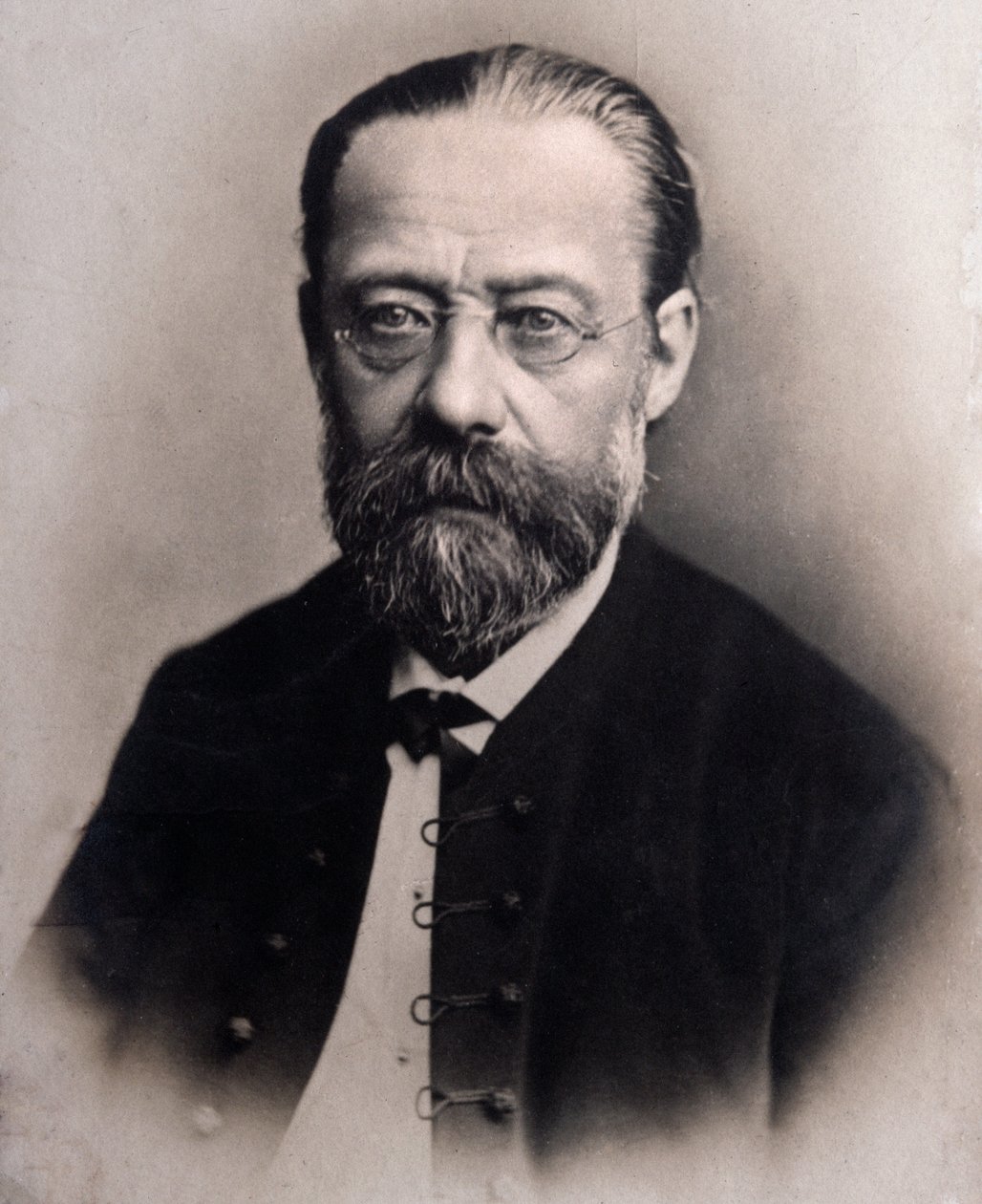 Friedrich Smetana portréja (metszet a fotó után) alkotó: Unknown photographer