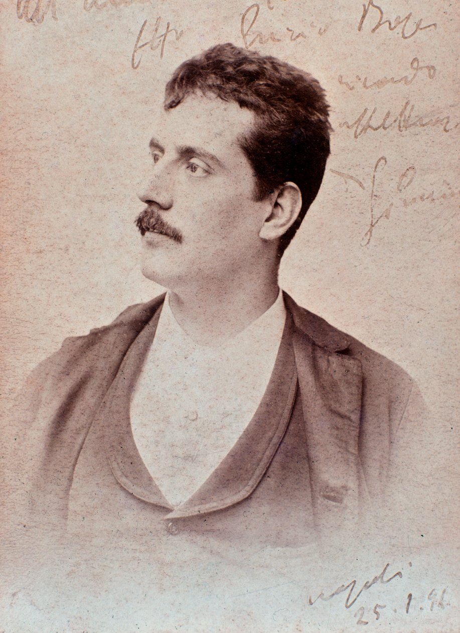 Giacomo Puccini portréja (f/w fotó alkotó: Unknown photographer