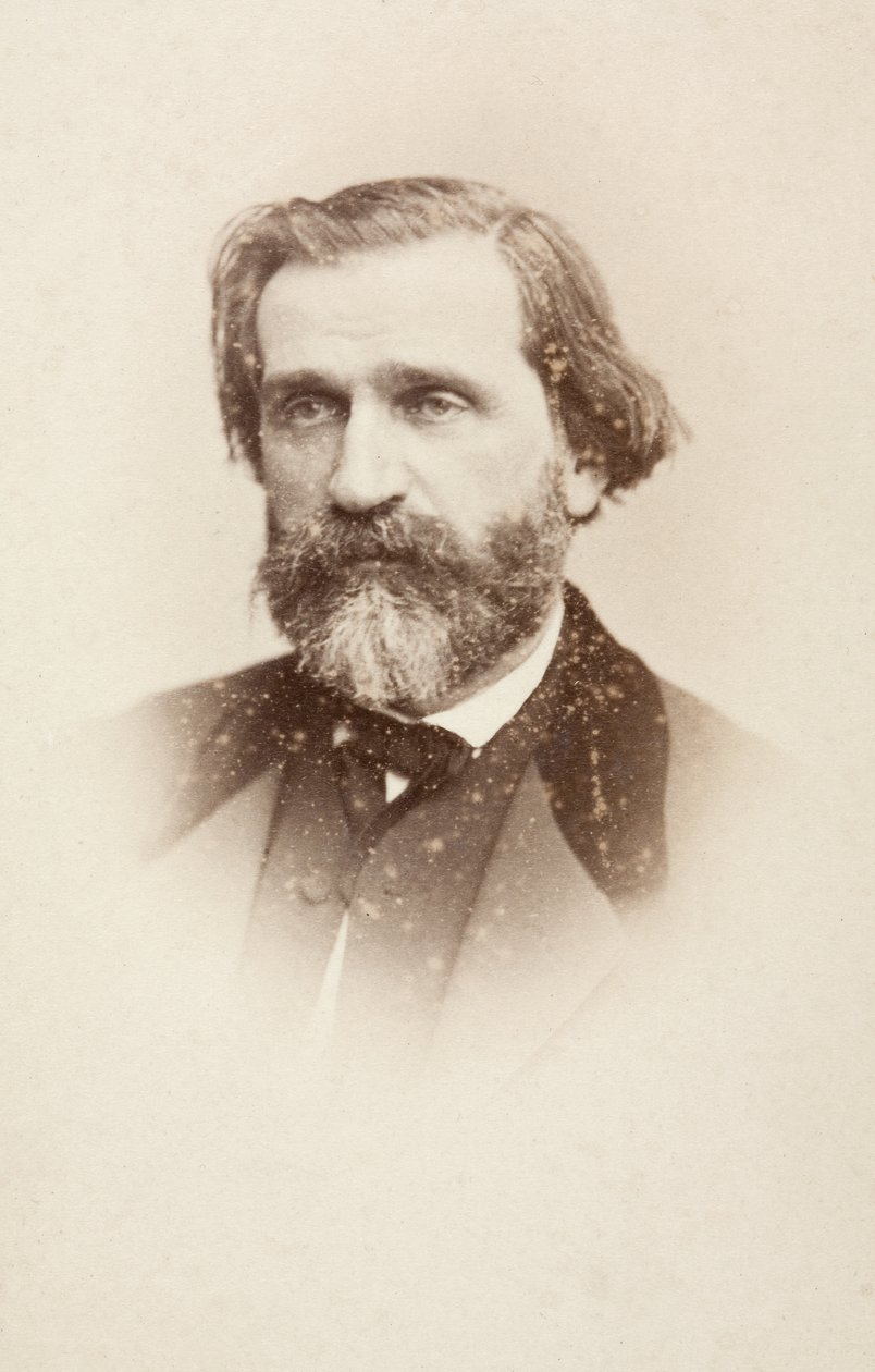 Giuseppe Verdi portréja, 1860-as évek körül (f/w fotó) alkotó: Unknown photographer