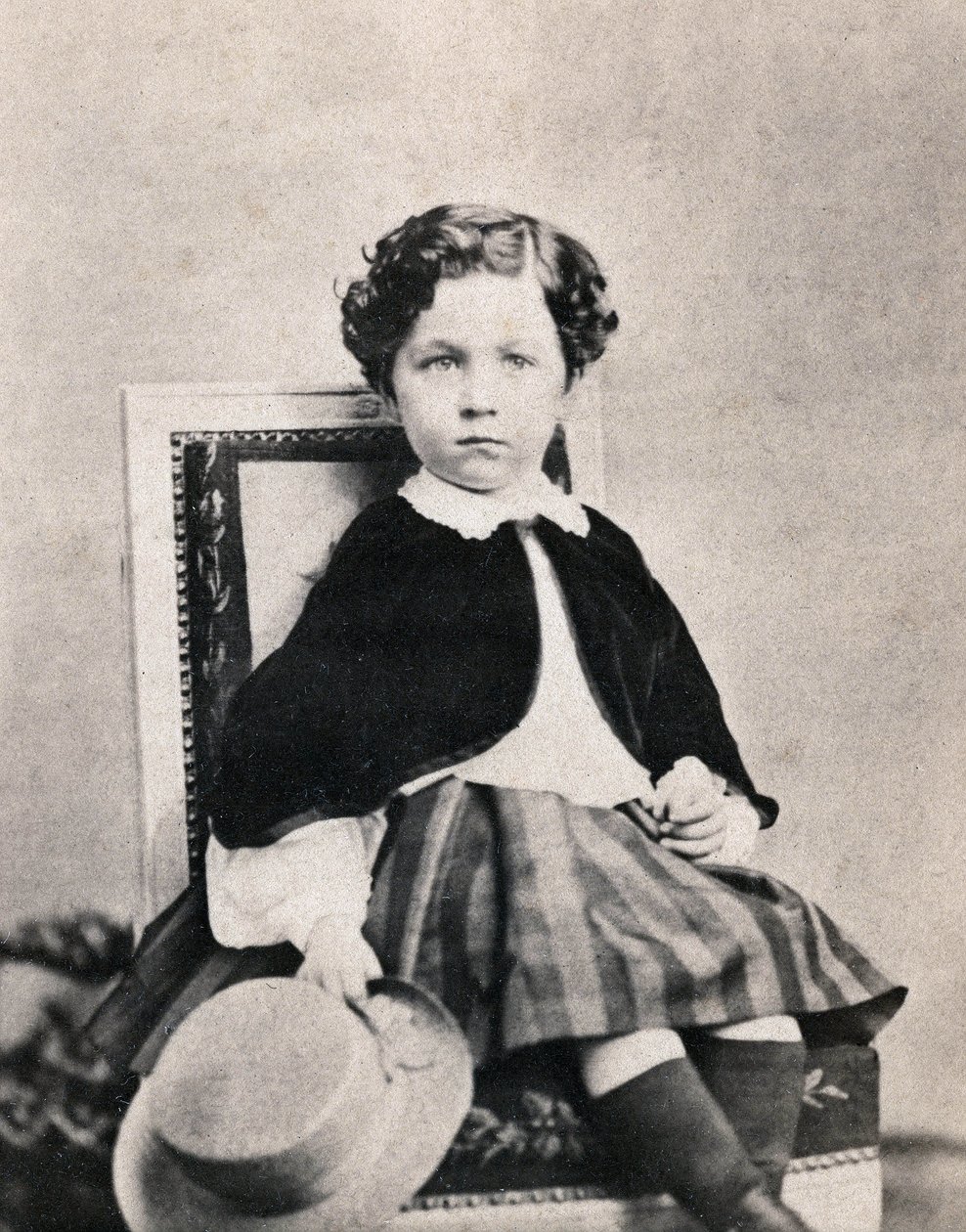 Jenő Lajos császári herceg, Bonaparte Napóleon (1856-1879), III. Napóleon fia portréja. Névtelen fénykép Fontainebleau-ban, 1860 júniusában alkotó: Unknown photographer
