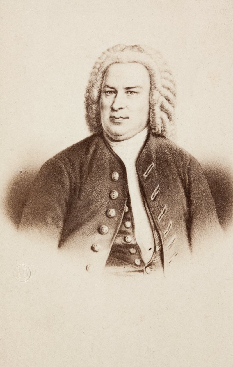Johann Sebastian Bach portréja, egy korábbi képről alkotó: Unknown photographer