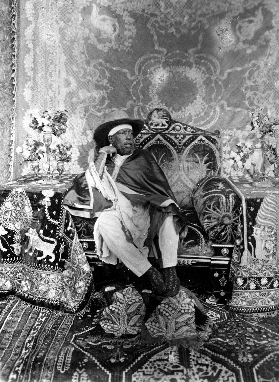 II. Menelik (1844-1913), Etiópia császárának portréja. alkotó: Unknown photographer