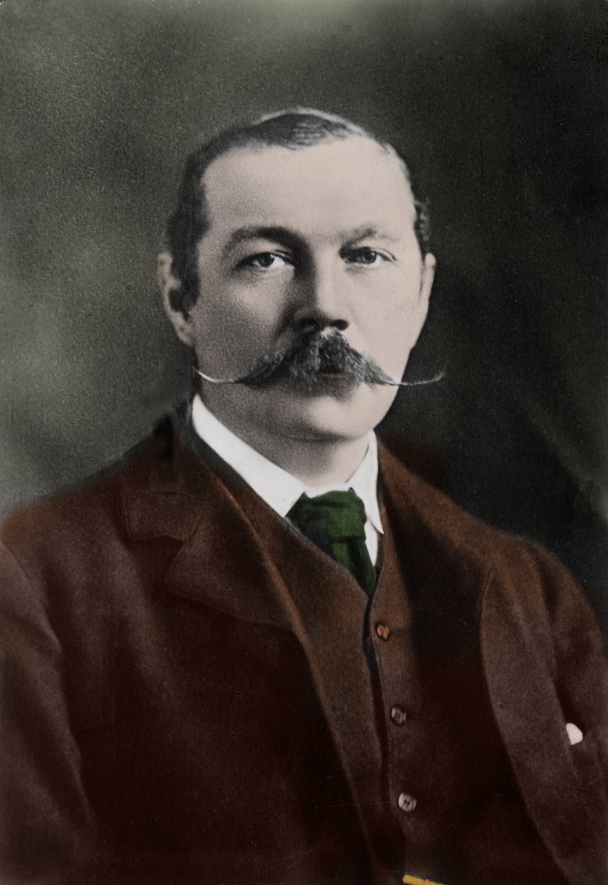 Sir Arthur Conan Doyle (1859-1930), angol író, „Sherlock Holmes” karakterének megalkotója portréja. alkotó: Unknown photographer