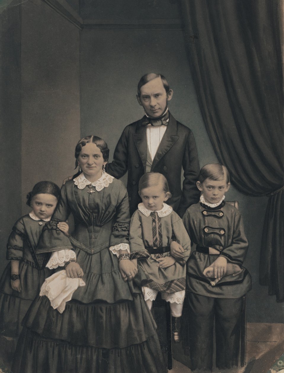 Családi portré,1850-es évek (fotó) alkotó: Unknown photographer